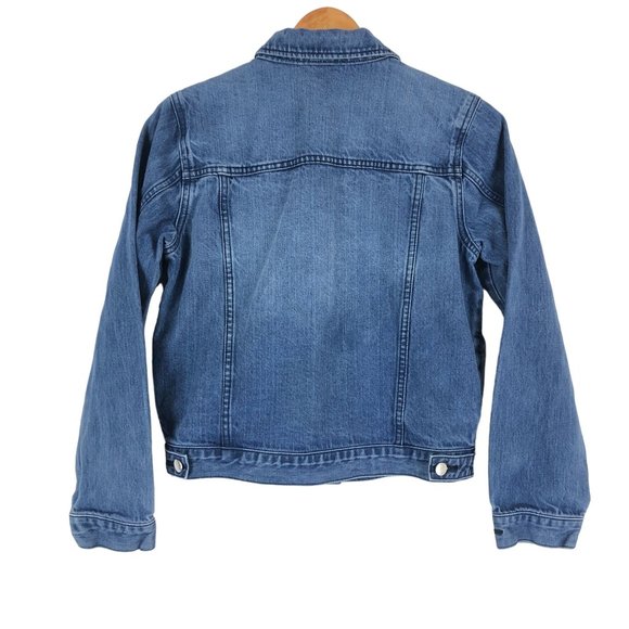 Tinsel Town Women's Small Blue Studded Button Front Denim Jean Jacket Cotton - Picture 2 of 9